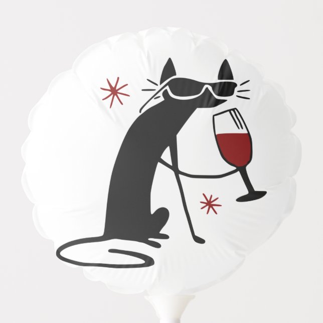 Wine Cat Balloon (Front)