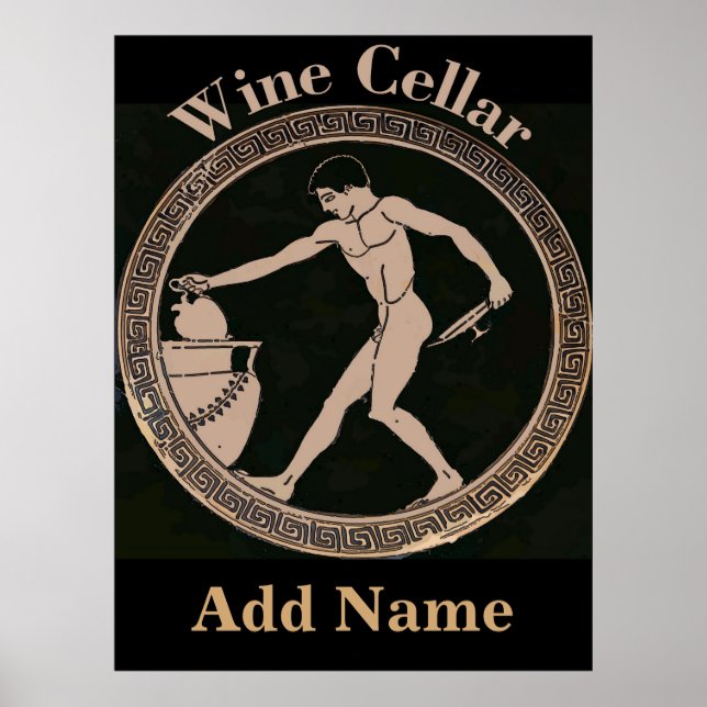 Wine Cellar Ancient Man add name, Poster (Front)