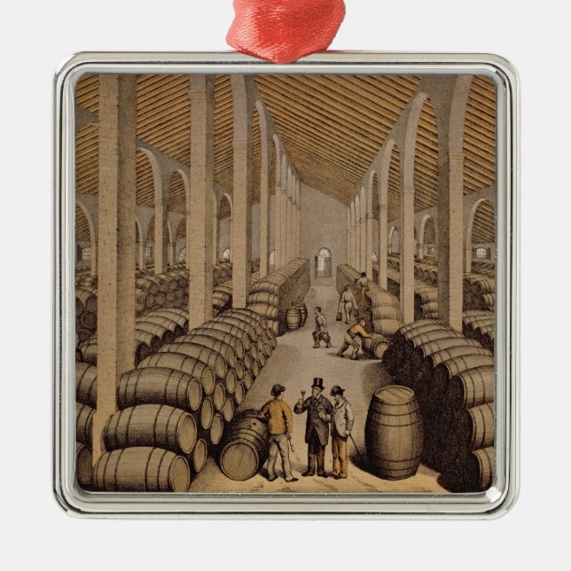 Wine Cellar at Jerez de la Frontera Metal Ornament (Front)