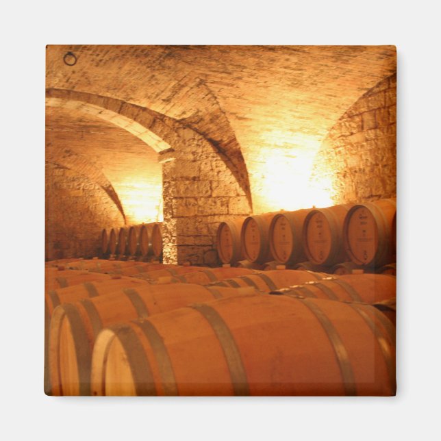 Wine Cellar Barrels Magnet (Front)