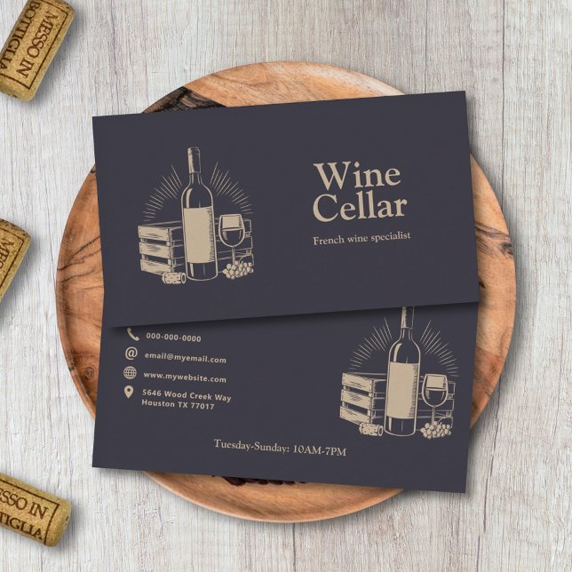 Wine Cellar - Gold Business Card (Wine Cellar - Gold Business Card)