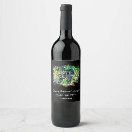  Wine Cellar Grape Cluster Vineyard AR21 Winery Wine Label