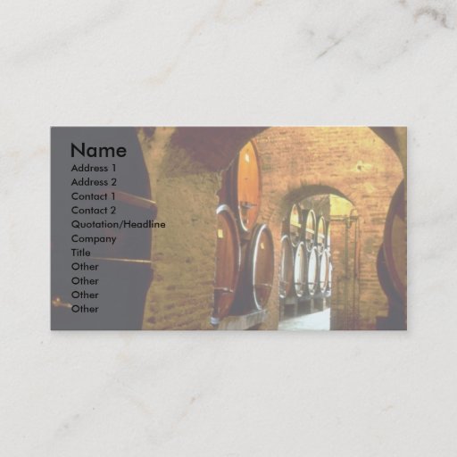 Customizable Wine cellar in Montepulciano, Tuscany, Italy Business Card