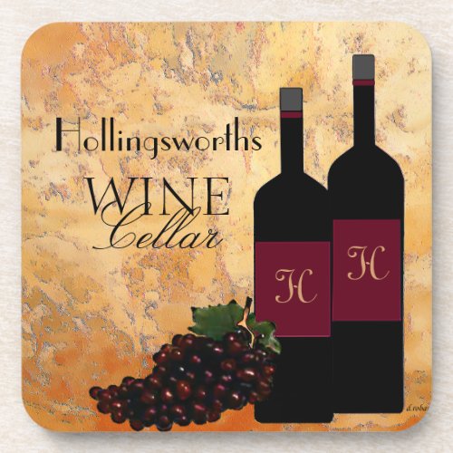 Wine Cellar Personalized Drink Coaster