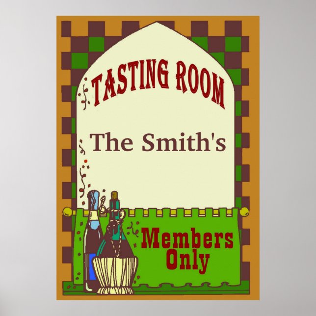 Wine Cellar Tasting Room Poster (Front)