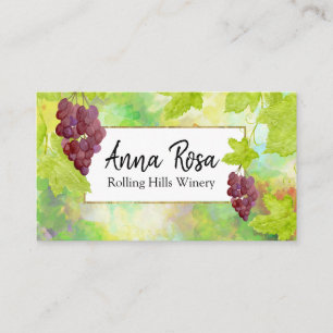*~* Wine Cellar Wine Grapes Vineyard Winery Business Card