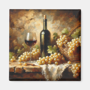Wine Cellar Winery Grapes Still Life Magnet