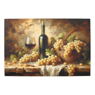 Wine Cellar Winery Grapes Still Life Metal Print