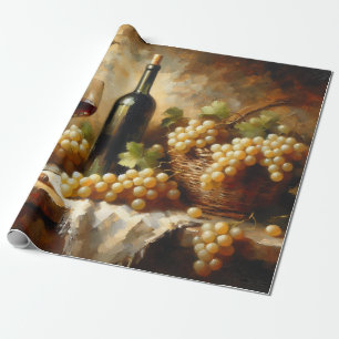 Wine Cellar Winery Grapes Still Life Wrapping Paper