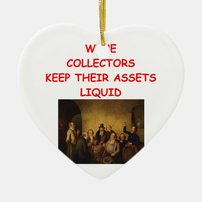 wine ceramic ornament (Front)