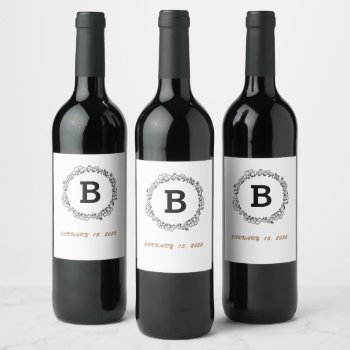 Wine /champ/water/beer/liqour Label (4" X 3.5") by CREATIVEWEDDING at Zazzle