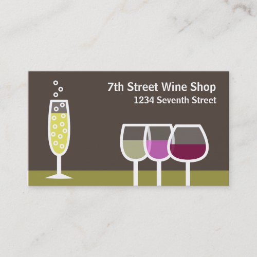 Wine  Champagne Business Card