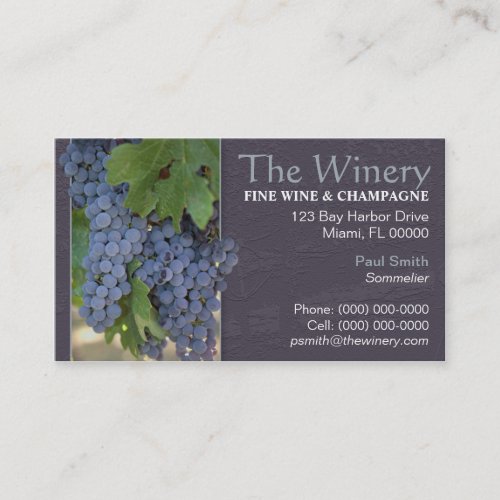 Wine &amp; Champagne Business Card
