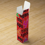 Wine Chanukah Box Red Eight Nights<br><div class="desc">Personalize by adding a message anywhere on this wine box with a font style, color, and size of your choice. Lots of text editing tools, too. Make it fun! Thanks for stopping and shopping by. Your business is greatly appreciated. Enjoy! Chag Chanukah/Hanukkah!!! Style: Wine Gift Box Dress up any bottle...</div>
