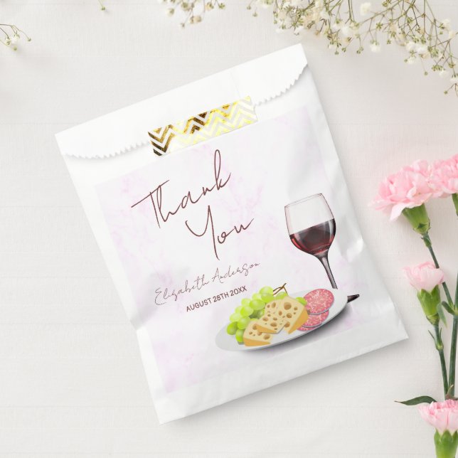 Wine & Charcuterie Bridal Shower Favor Bag (Sealed)