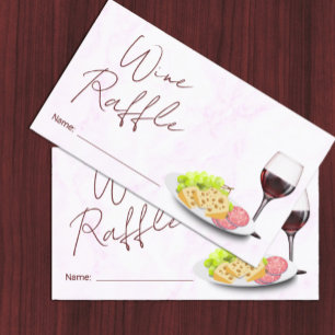 Wine & Charcuterie Bridal Shower Game Enclosure Card