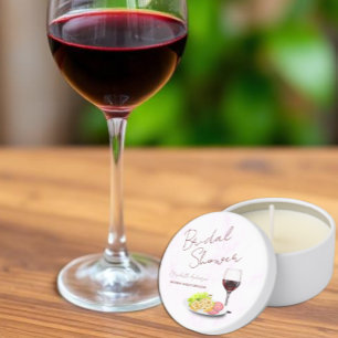 Wine & Charcuterie Bridal Shower Mini Candle Favors