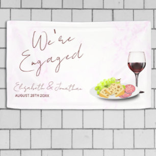 Wine & Charcuterie Engagement Party Banner