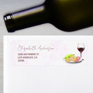 Wine & Charcuterie Engagement Party Label