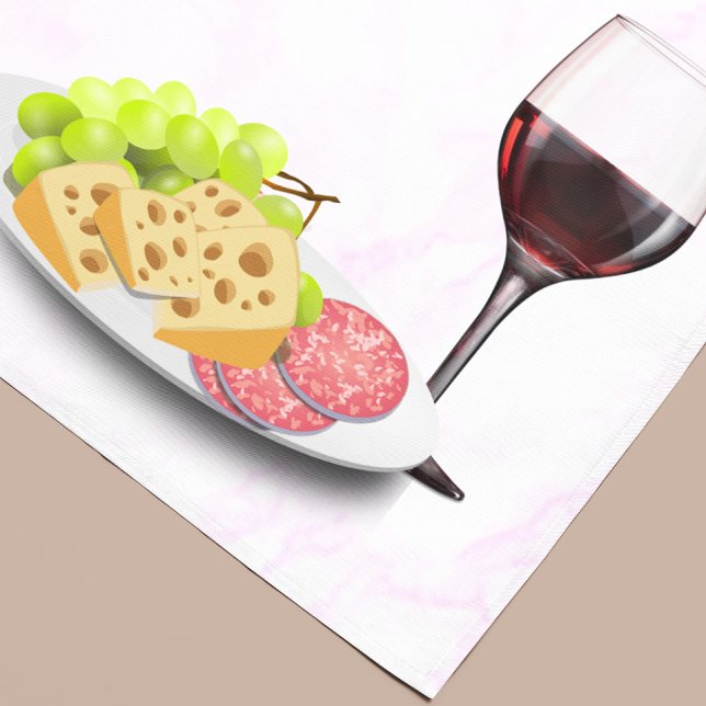 Wine & Charcuterie Kitchen Towel (Creator Uploaded)