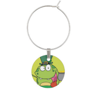 Wine Charmers - St. Patrick's Day Green Frog Charm