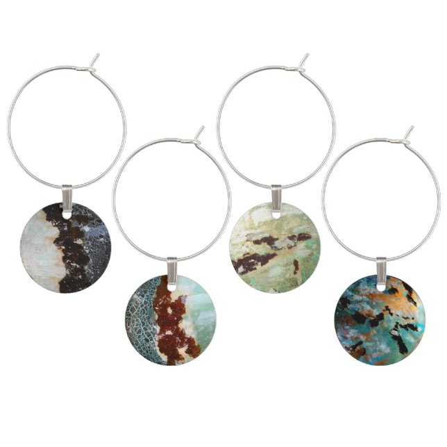 Wine charms -organic textures (Staggered)
