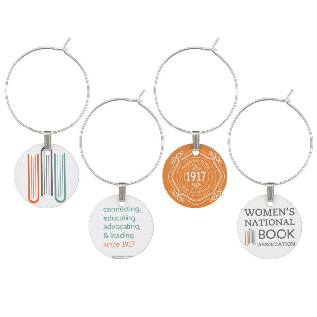Wine charms, perfect for your book club! wine glass charm (Staggered)