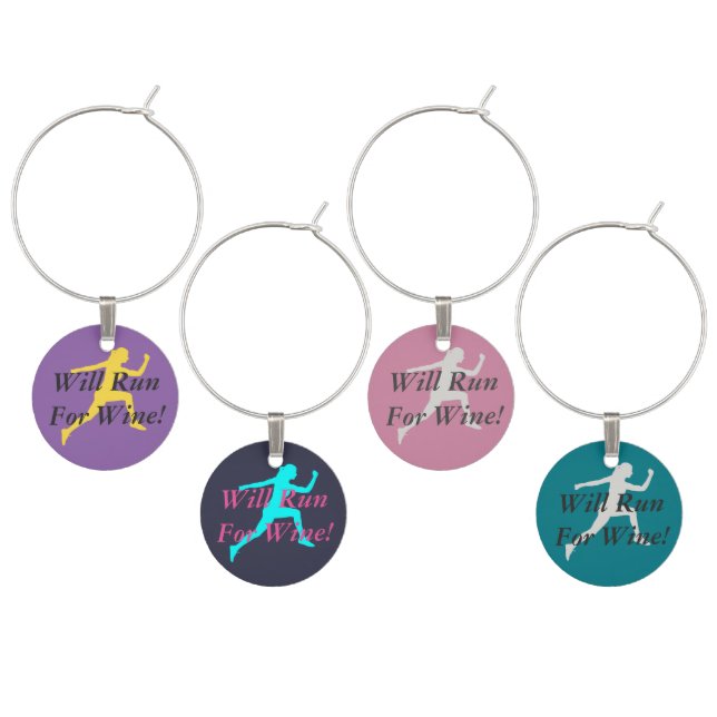 Wine Charms Running - Running Gift (Staggered)