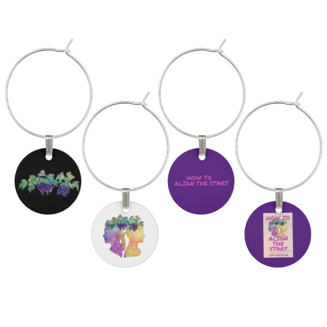 Wine Charms Set of Four (Staggered)