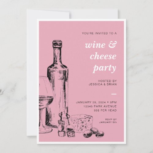 Wine  Cheese Any Occasion Party Invitation