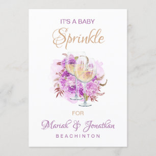 *~* Wine Cheese Baby SPRINKLE Shower Invitation