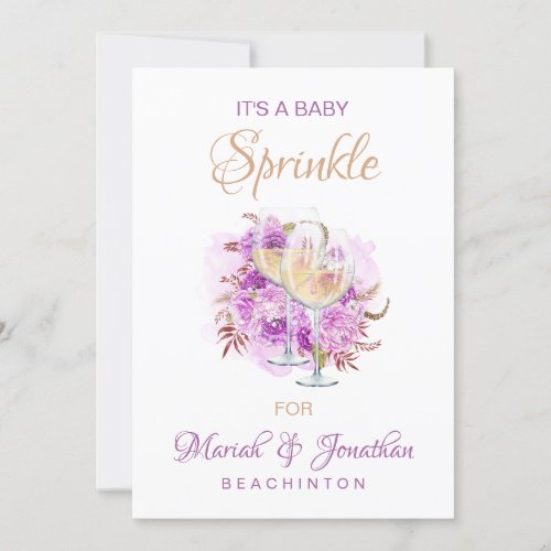 *~* Wine Cheese Baby SPRINKLE Shower Invitation