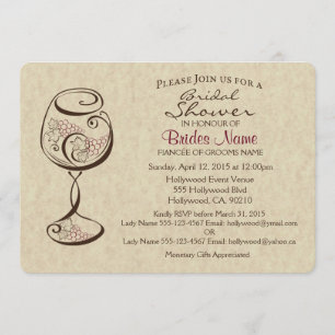 Wine & Cheese Bridal Shower Invitation