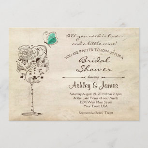 Wine & Cheese Bridal Shower Invitation