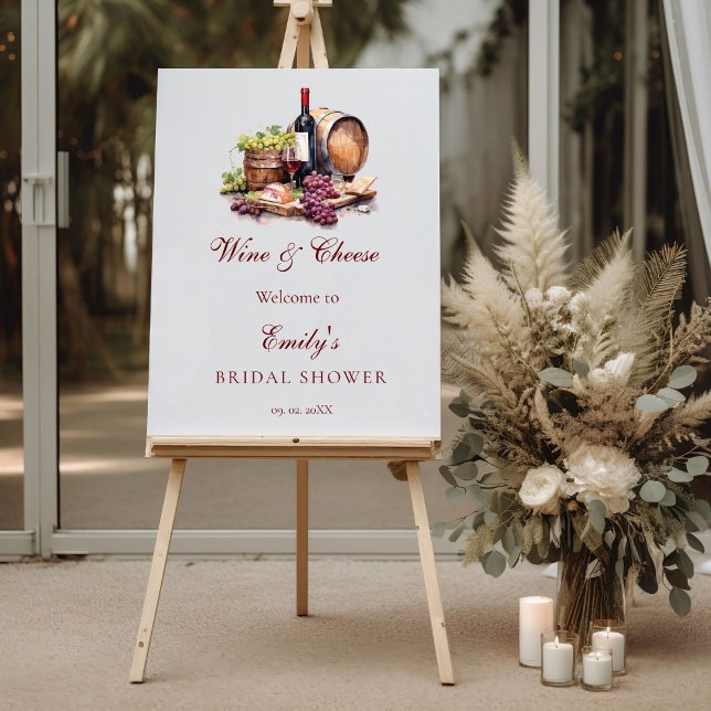 Wine & Cheese Bridal Shower welcome Sign (Creator Uploaded)