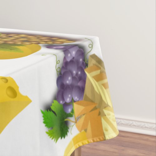 Wine cheese chocolate grape country stall winery tablecloth