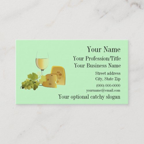 Wine  Cheese Design Business Card