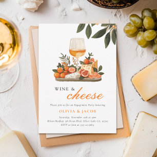 Wine & Cheese Engagement Party Invitation
