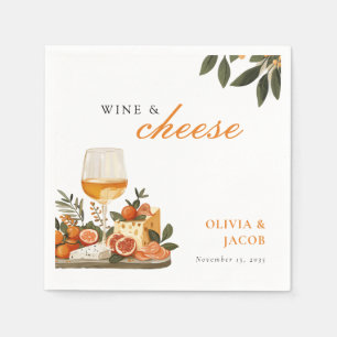 Wine & Cheese Engagement Party Napkins