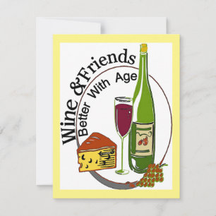 Wine Cheese & Friends Bettwr Aged Invitation