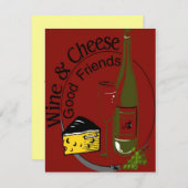 Wine Cheese Friends Invitation (Front/Back)
