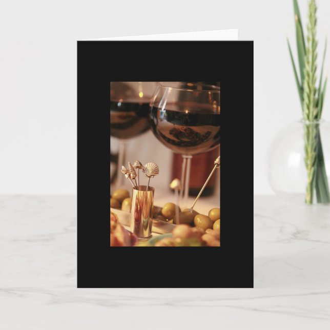 Wine & Cheese Party 2- Blank Card (Front)
