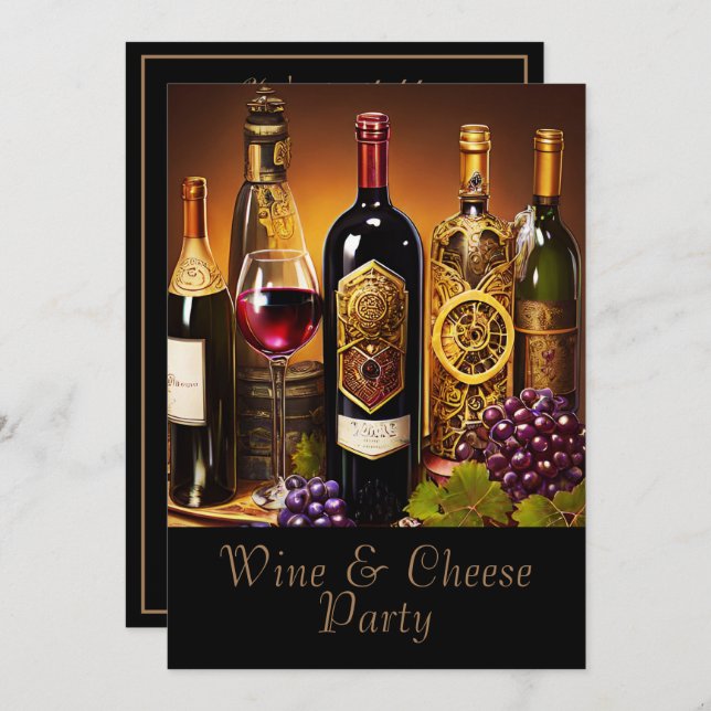 Wine & Cheese Party 2 Invitation (Front/Back)
