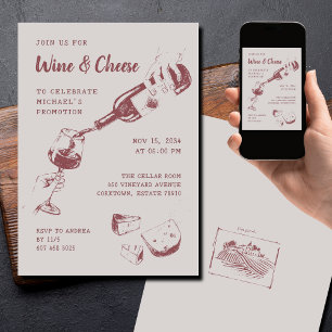 Wine & Cheese Party Any Occasion Invitation
