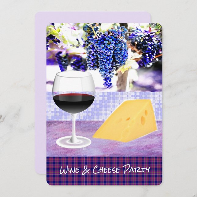 Wine & Cheese Party Invitation (Front/Back)