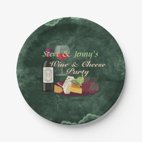 Wine  Cheese Party Paper Plates