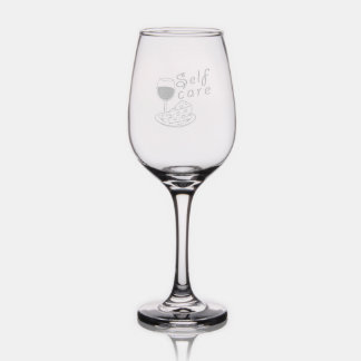 Wine & Cheese Self Care Relaxation Lifestyle Funny Glass