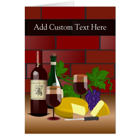 Wine Cheese Table Scene Cards (Front)