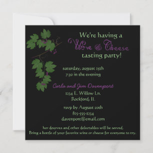 Wine & Cheese Tasting Party Invitation