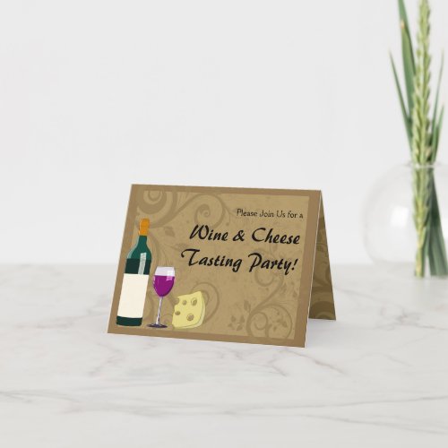Wine  Cheese Tasting Party Invitation Cards